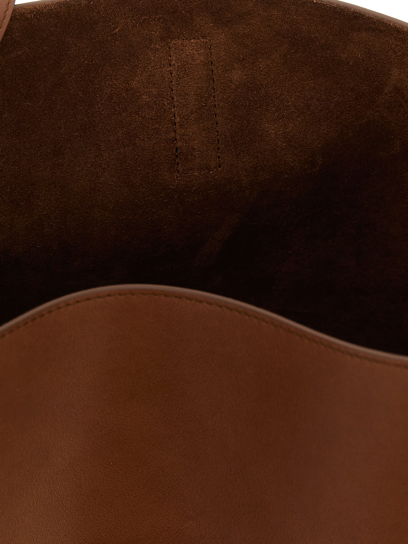 Sac bandoulière Saint Laurent en veau marron