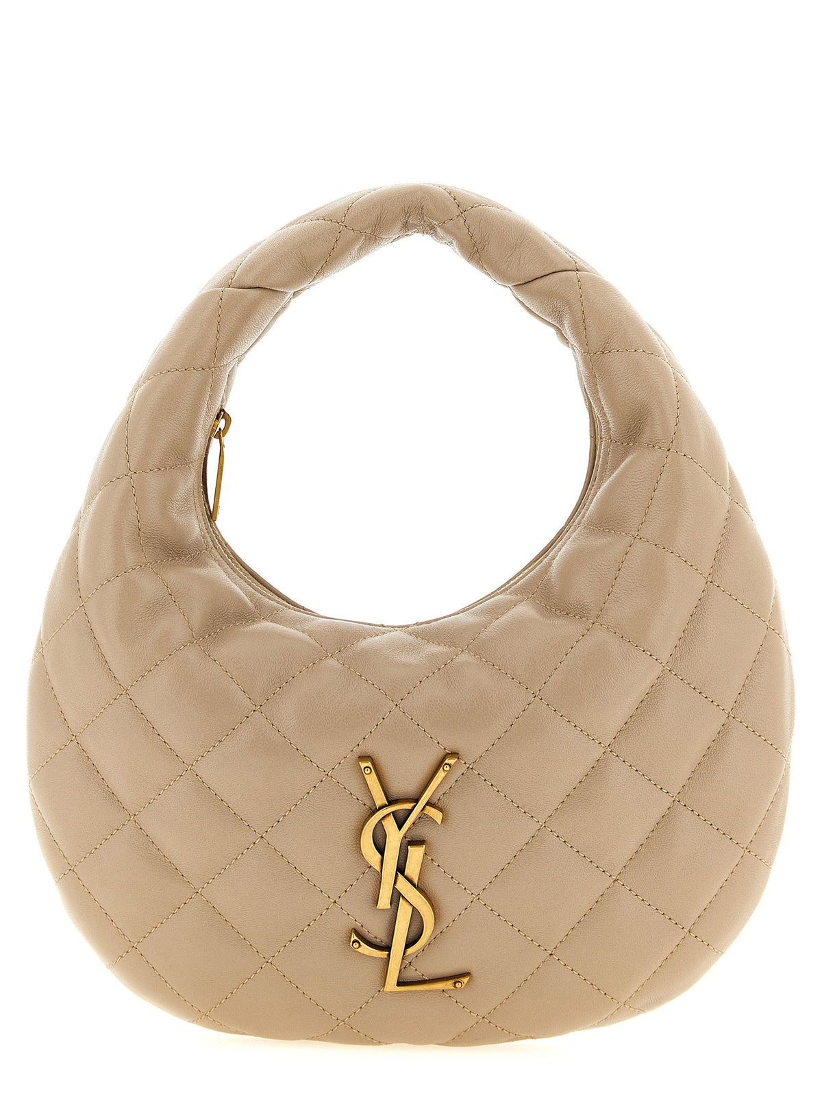 Sac à main Saint Laurent en cuir d'agneau beige