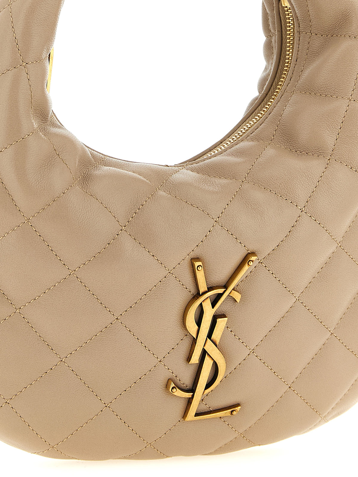 Sac à main Saint Laurent en cuir d'agneau beige