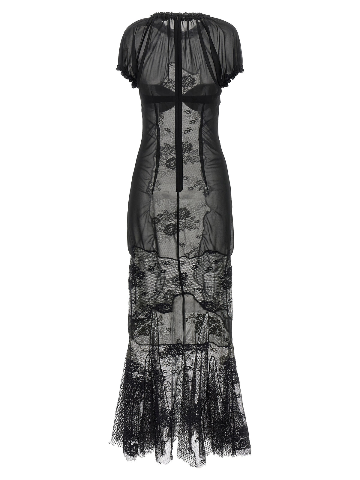 La robe midi en coton noir Attico