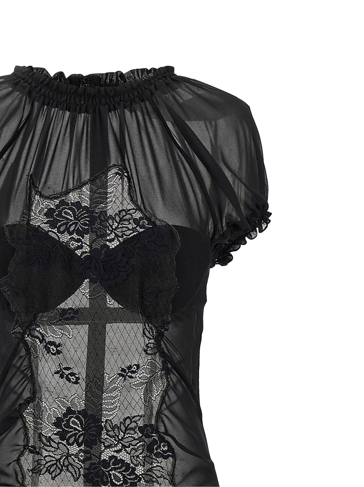 La robe midi en coton noir Attico