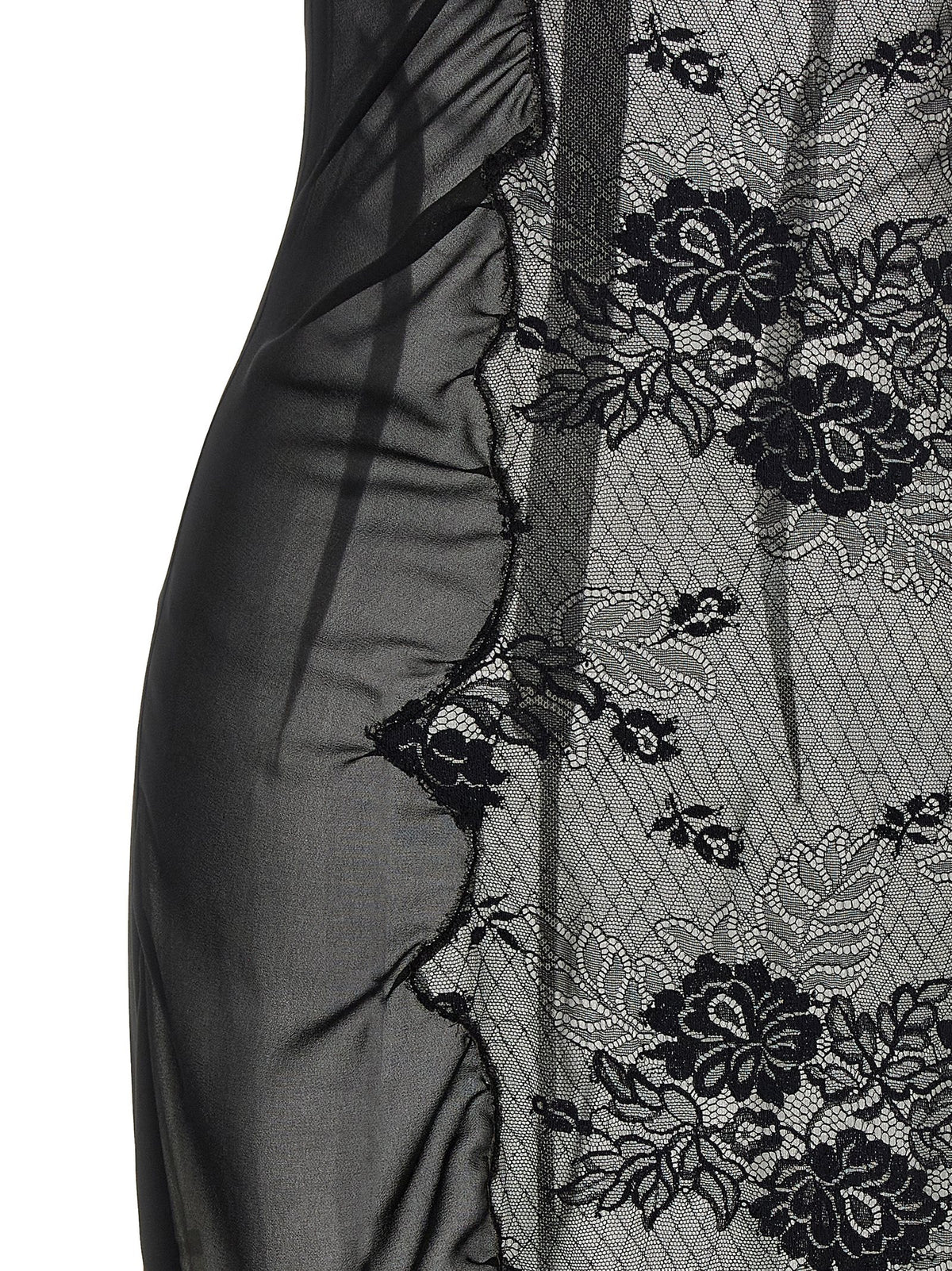 La robe midi en coton noir Attico