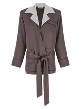 Le blazer en viscose violet The Attico