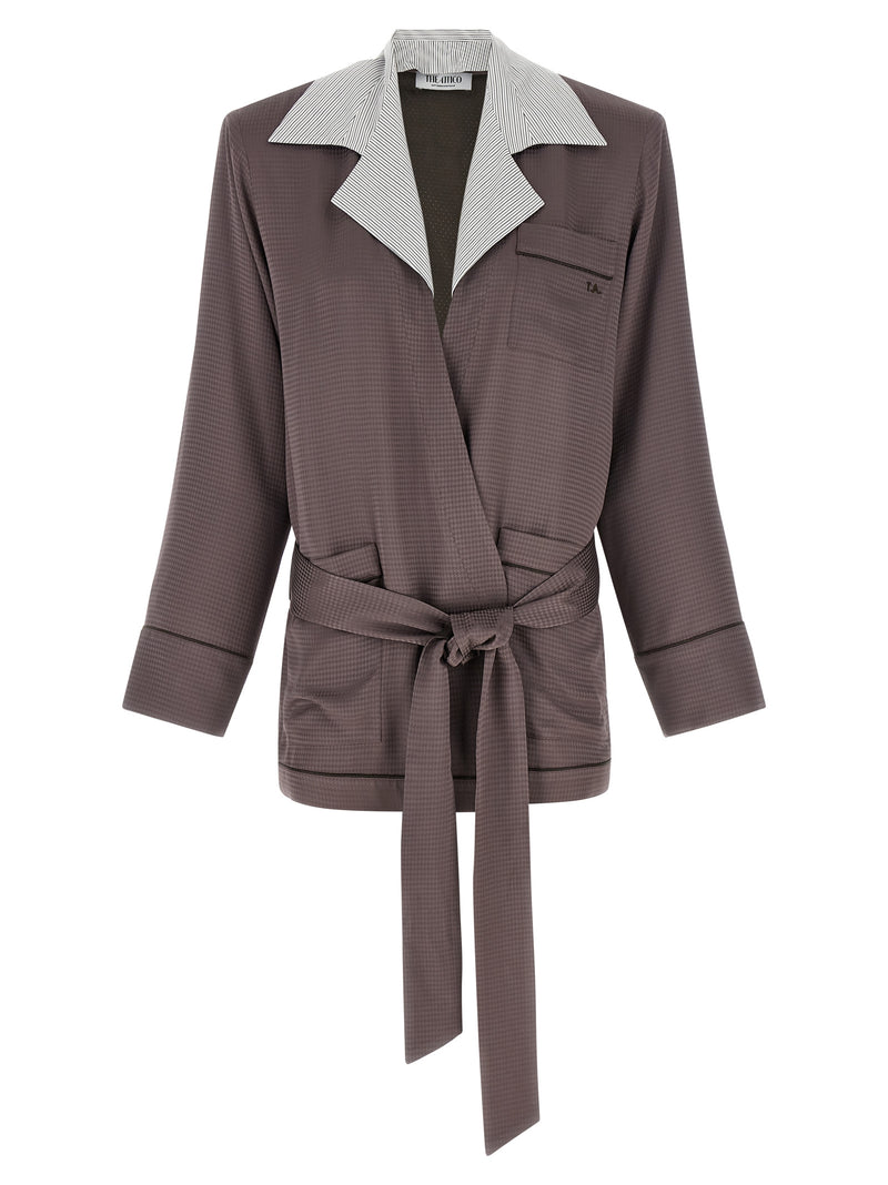 Le blazer en viscose violet The Attico