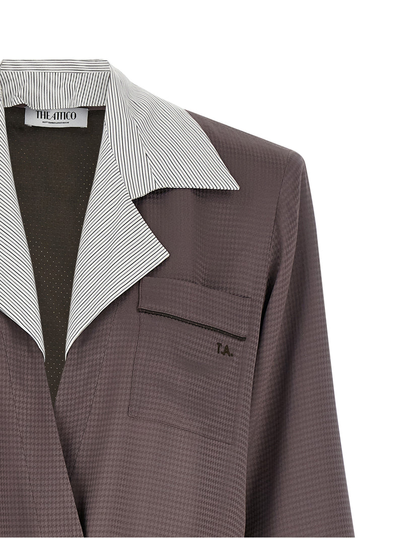 Le blazer en viscose violet The Attico