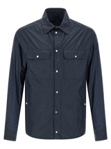 Chemisier Moncler bleu en polyamide