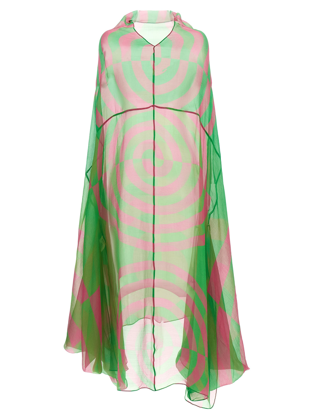 Robe midi bicolore en soie Dries Van Noten