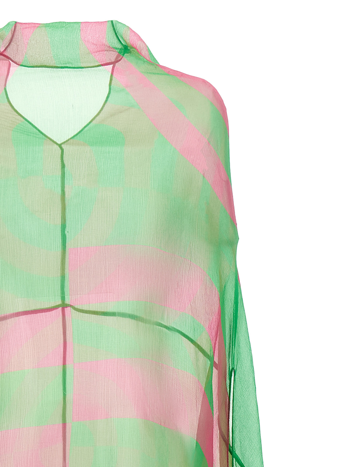 Robe midi bicolore en soie Dries Van Noten