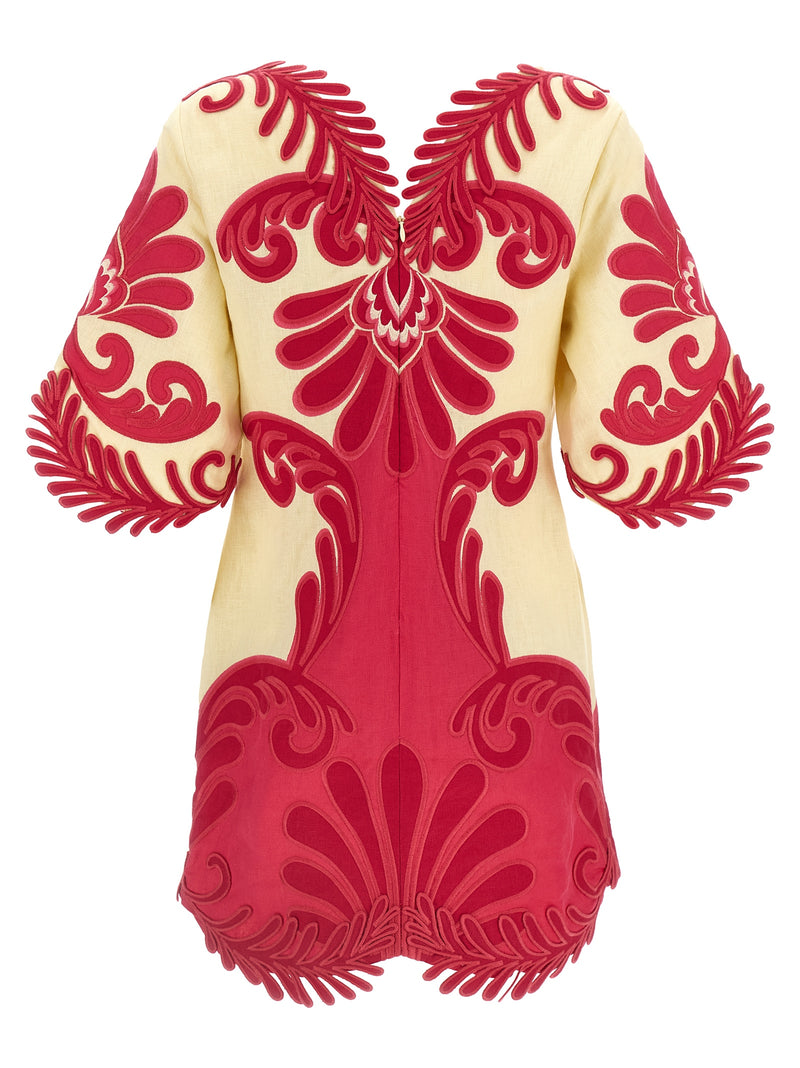 Robe courte en viscose fuchsia FARM RIO