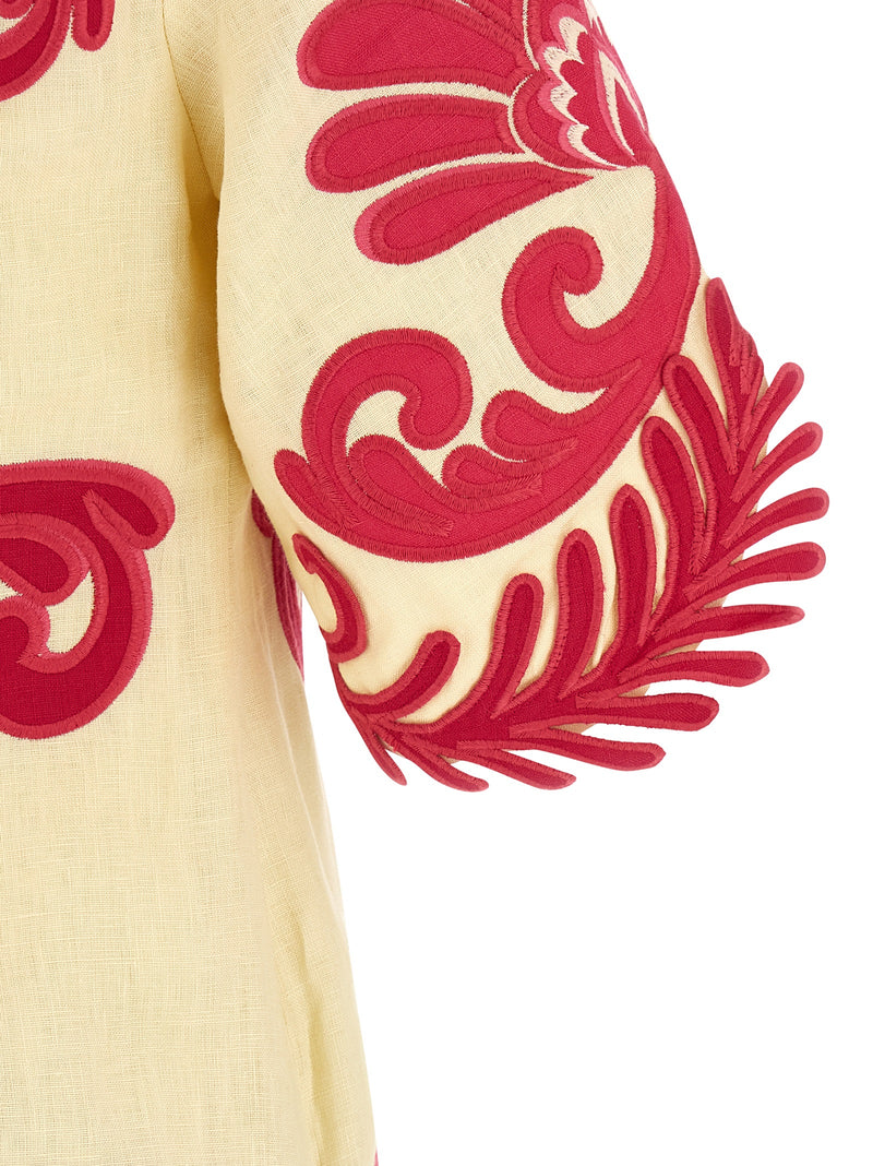 Robe courte en viscose fuchsia FARM RIO