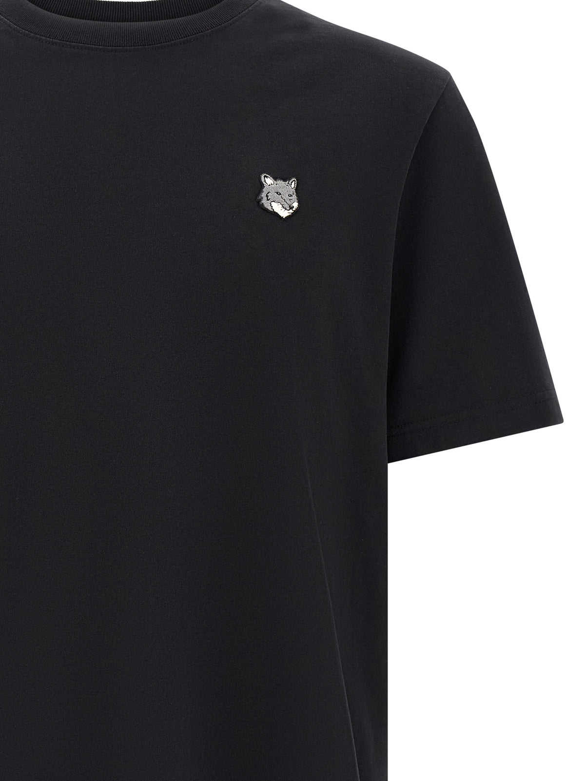 T-shirt en coton noir Maison Kitsuné