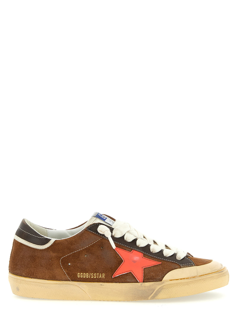 Golden Goose Brown Cowhide Low Top Sneakers - Super Star Model