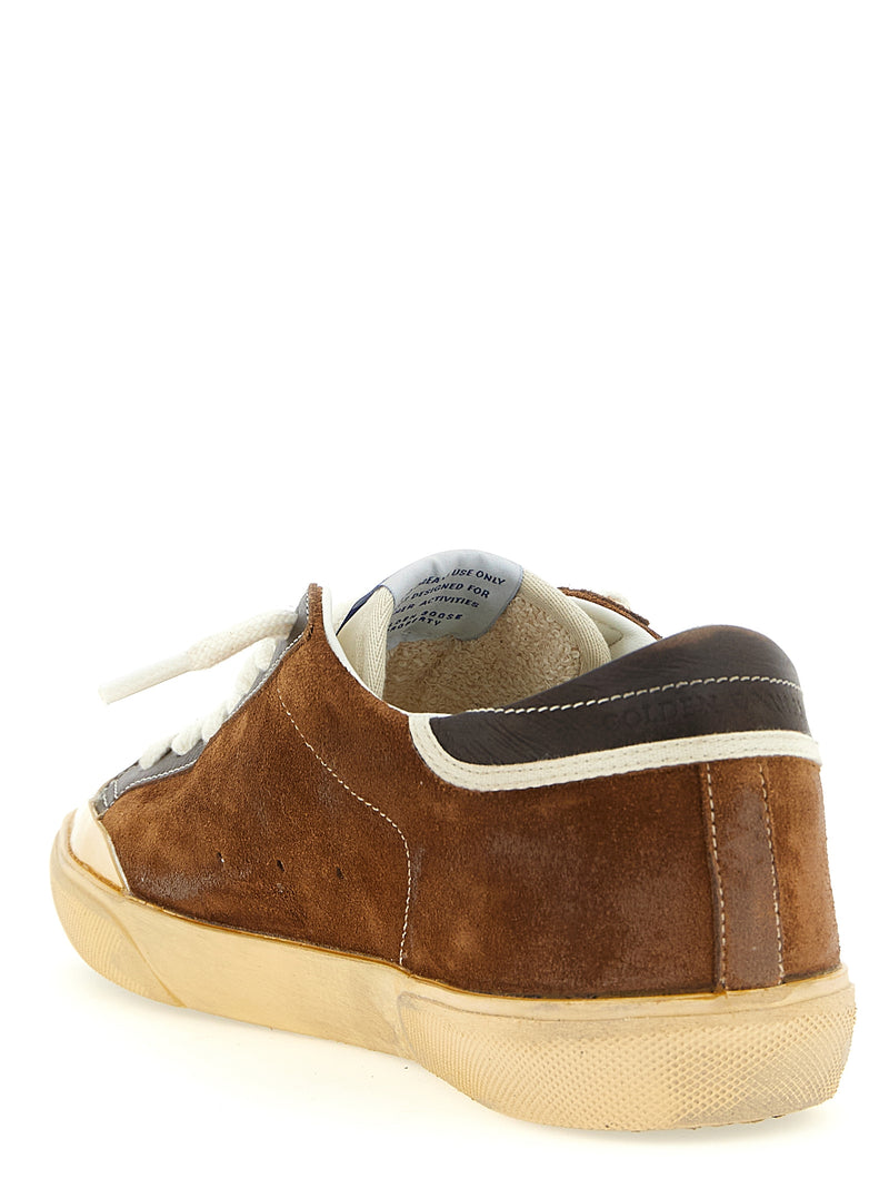 Golden Goose Brown Cowhide Low Top Sneakers - Super Star Model