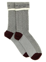 Chaussettes en coton gris Golden Goose