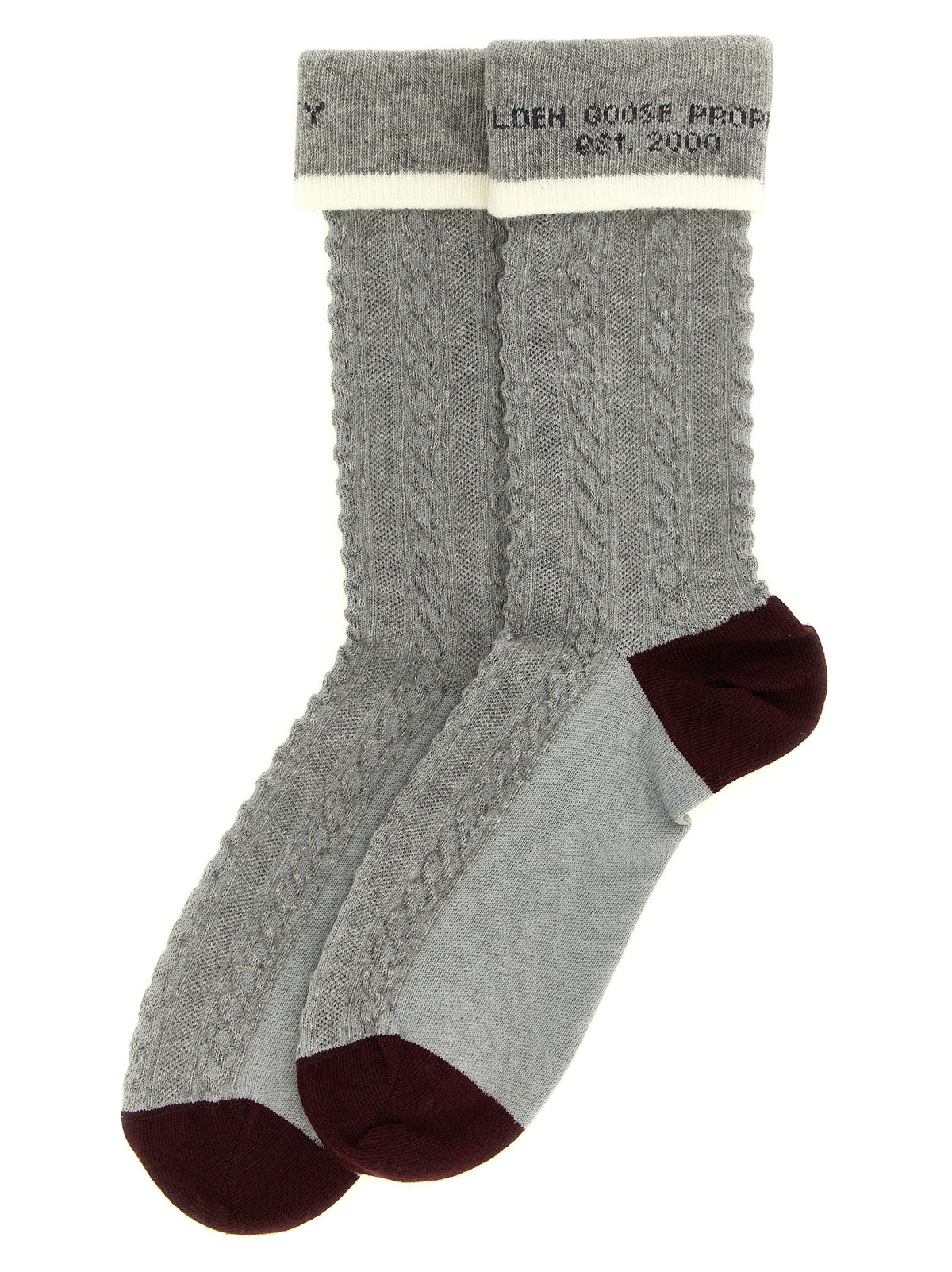 Chaussettes en coton gris Golden Goose