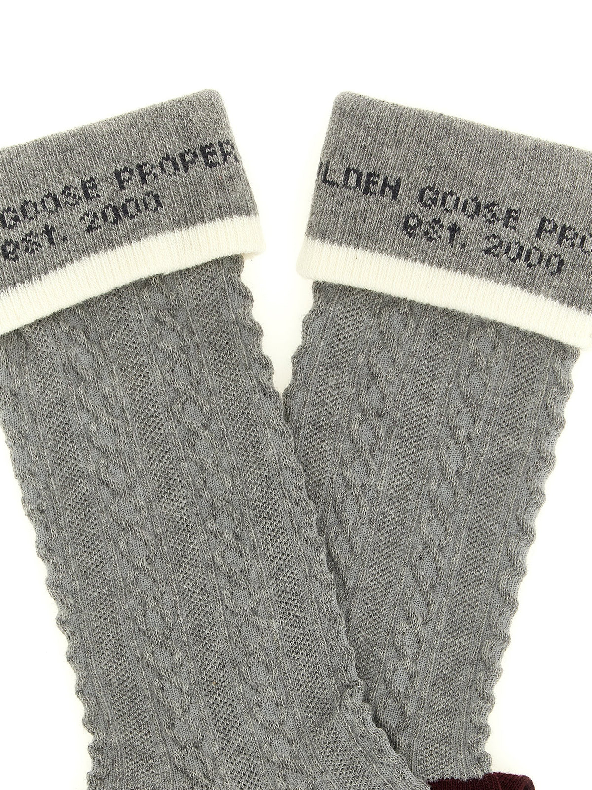 Chaussettes en coton gris Golden Goose