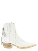 Comme Des Garçons Bottines Chelsea en cuir de vachette blanc