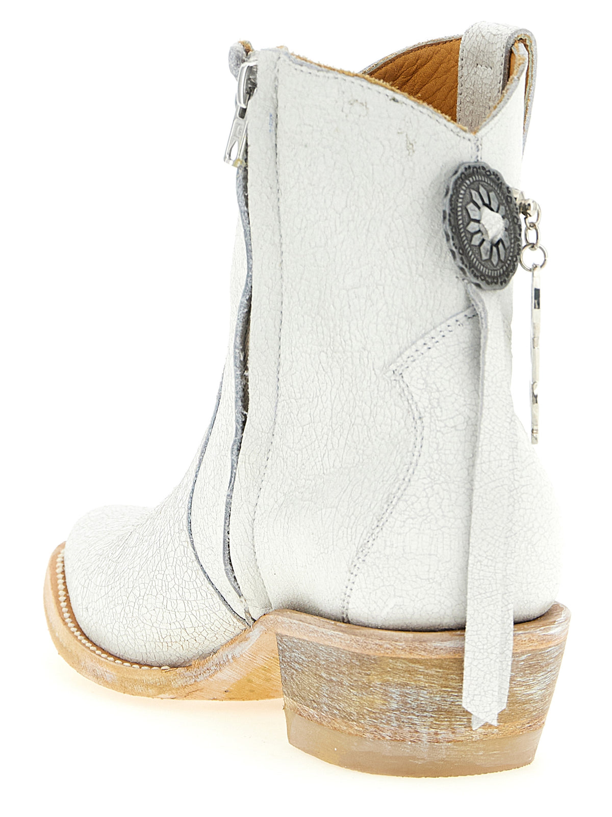 Comme Des Garçons Bottines Chelsea en cuir de vachette blanc