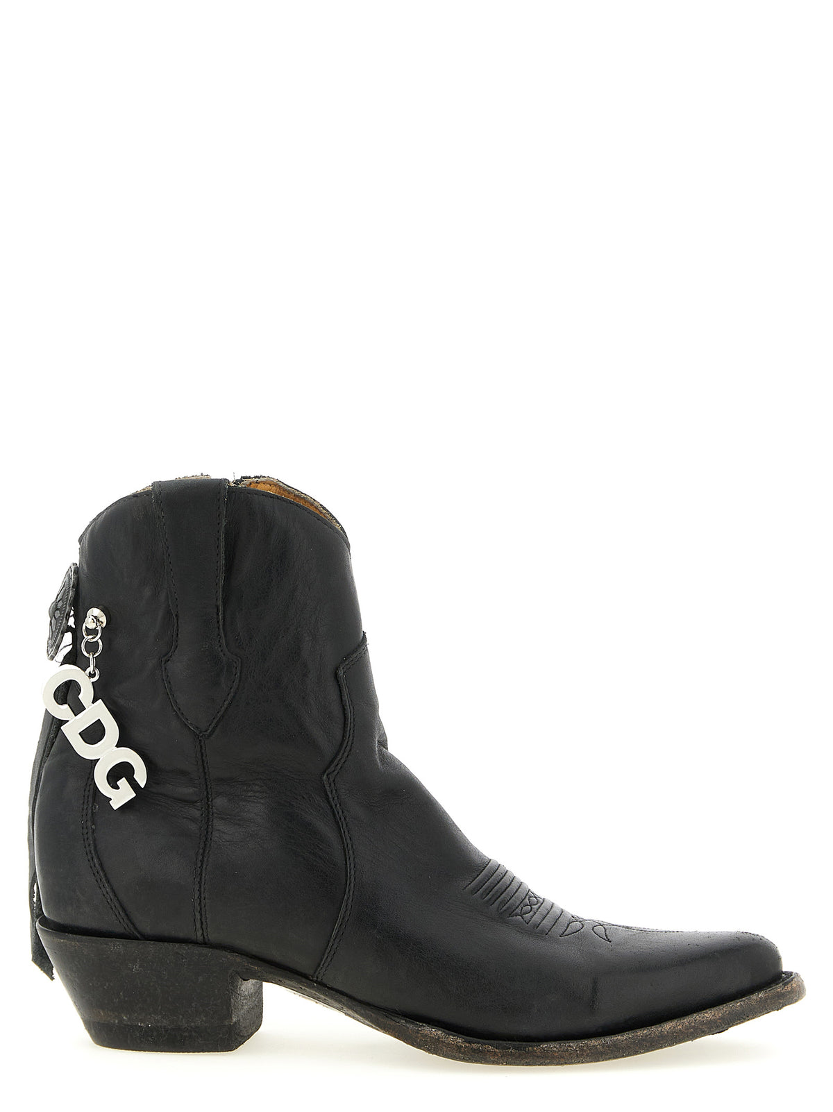 Bottes Chelsea en cuir de vache noir Comme Des Garçons