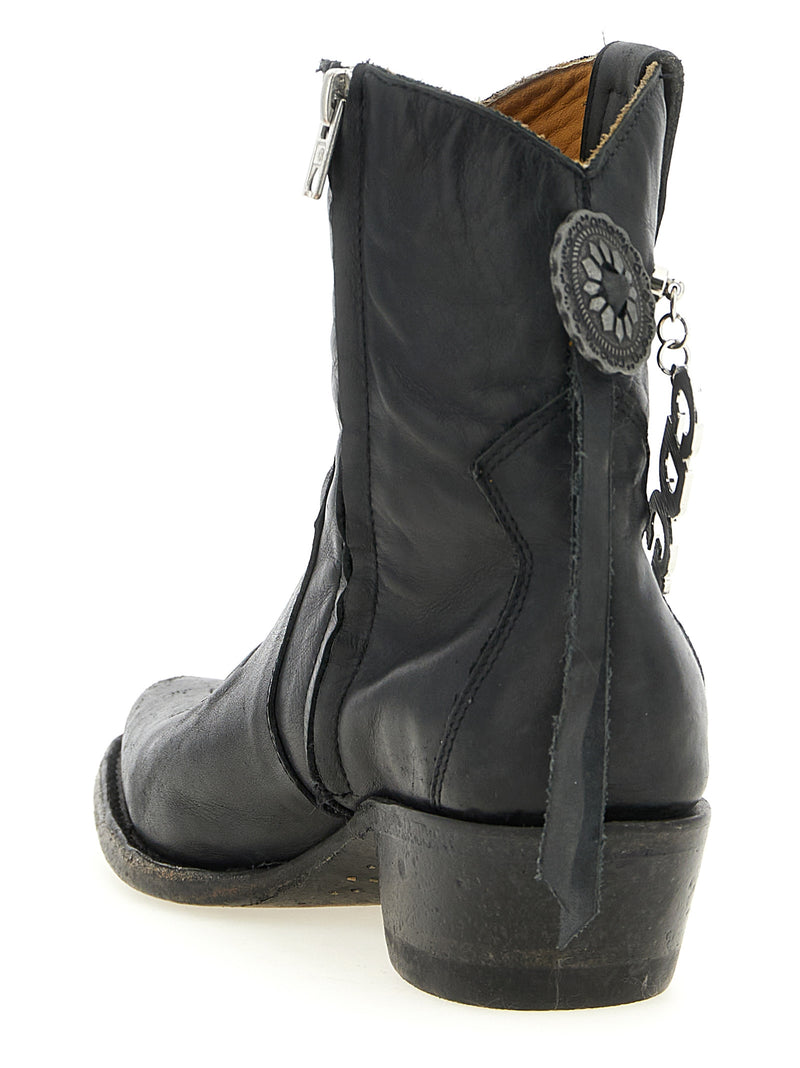 Bottes Chelsea en cuir de vache noir Comme Des Garçons