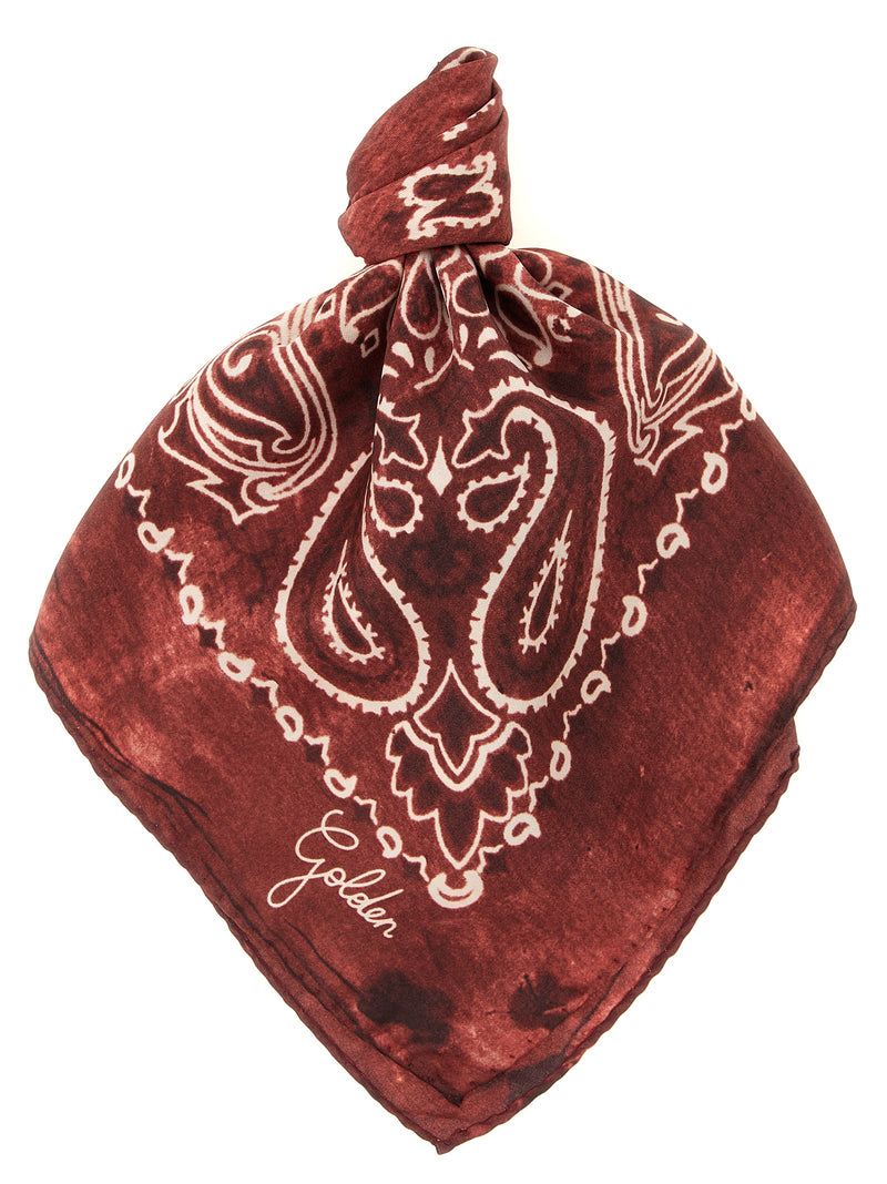 Golden Goose Bordeaux Silk Foulard