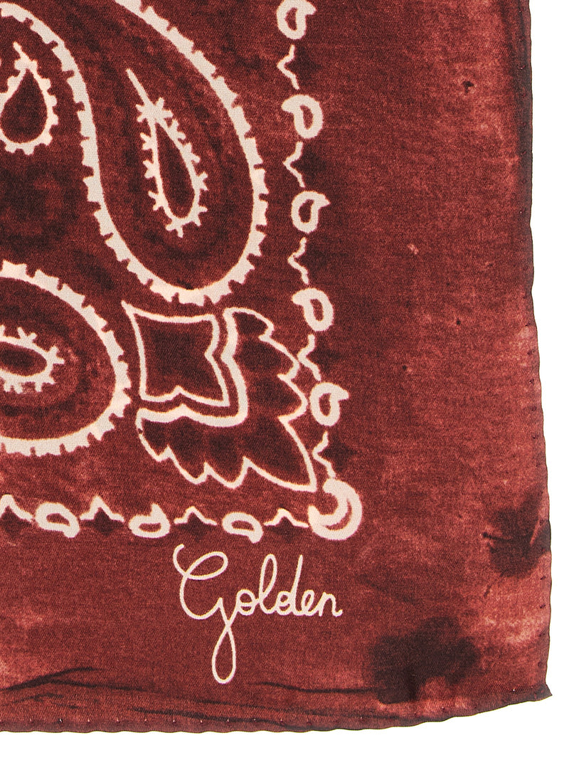 Golden Goose Bordeaux Silk Foulard