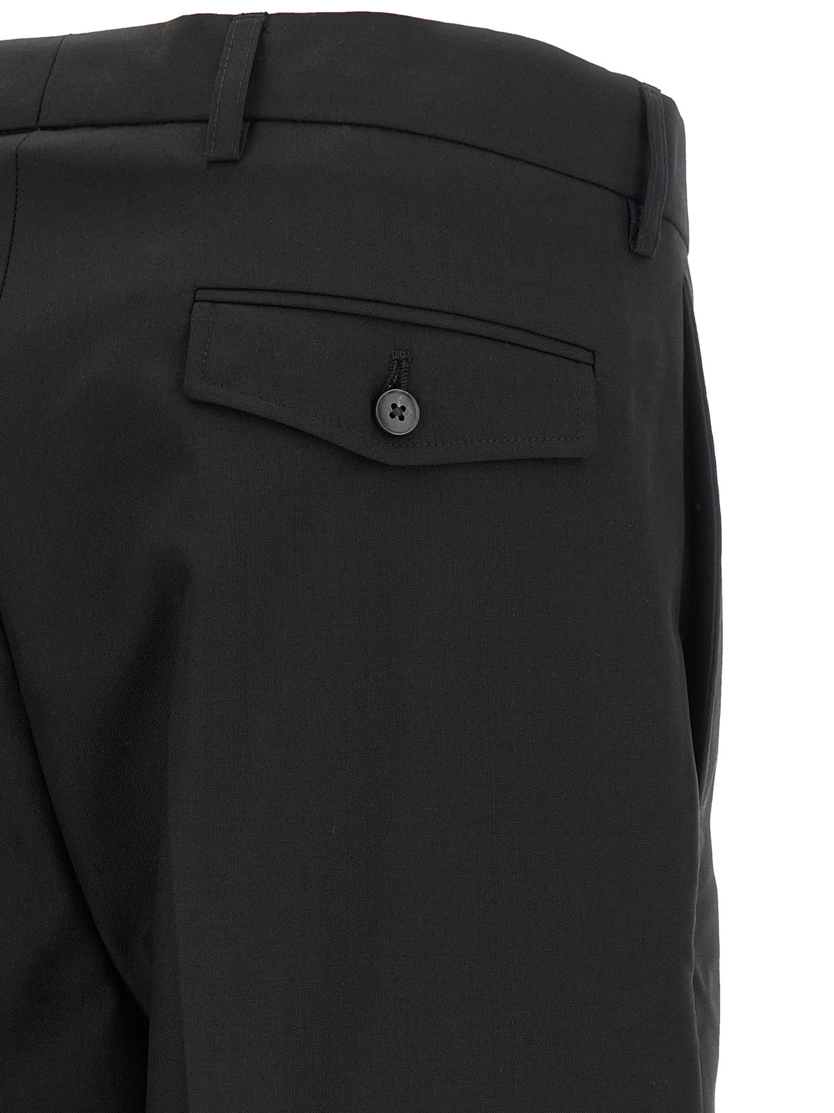 MFPEN Black Wool Dress Pants for Men