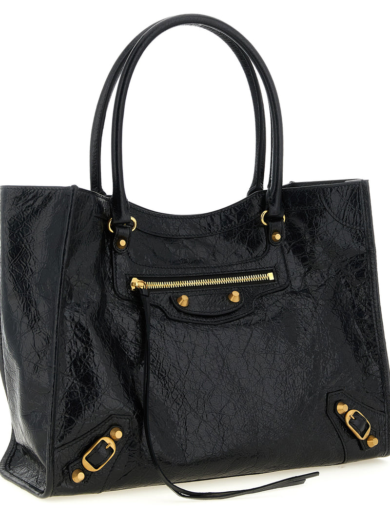 Balenciaga Arena Storico ‘Le City S’ Black Lamb Leather Tote Bag