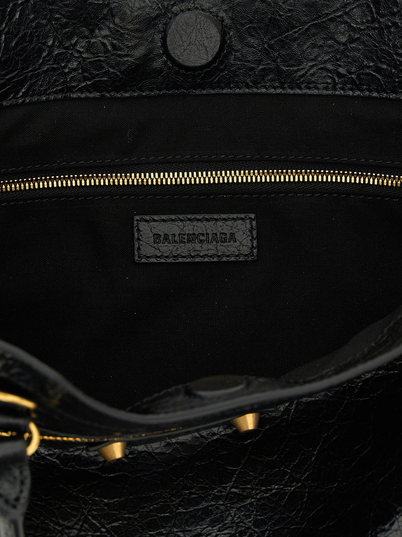 Balenciaga Arena Storico ‘Le City S’ Black Lamb Leather Tote Bag