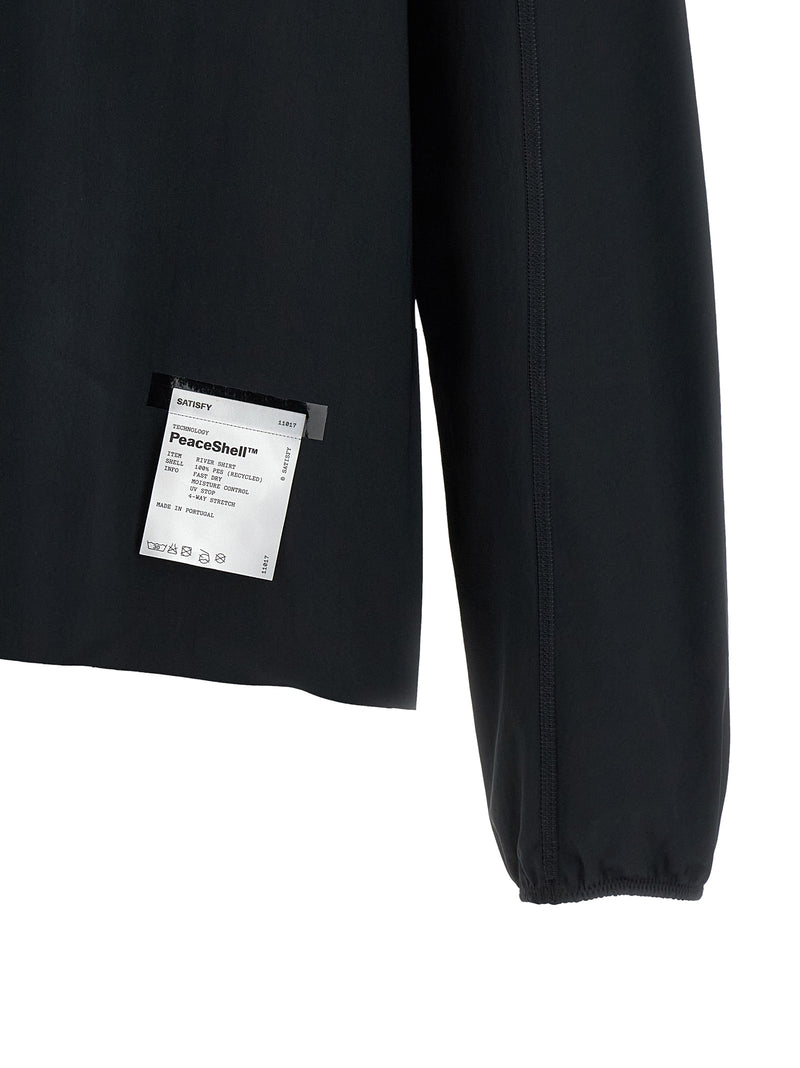 SATISFY PeaceShell™ River Black Polyester Blouse