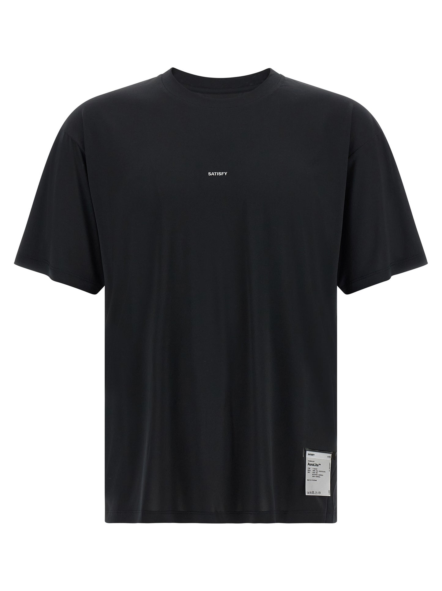 SATISFY Black Polyester T-Shirt