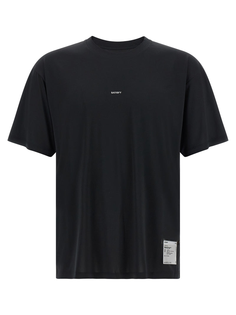 SATISFY Black Polyester T-Shirt - Bold AuraLite™ Performance Tee