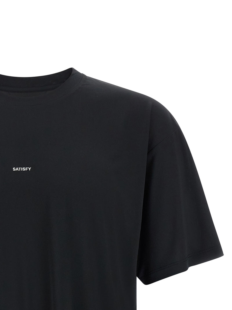 SATISFY Black Polyester T-Shirt - Bold AuraLite™ Performance Tee