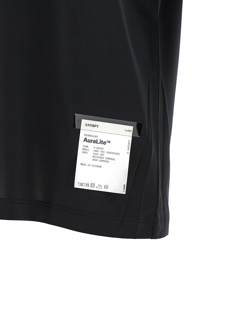 SATISFY Black Polyester T-Shirt - Bold AuraLite™ Performance Tee