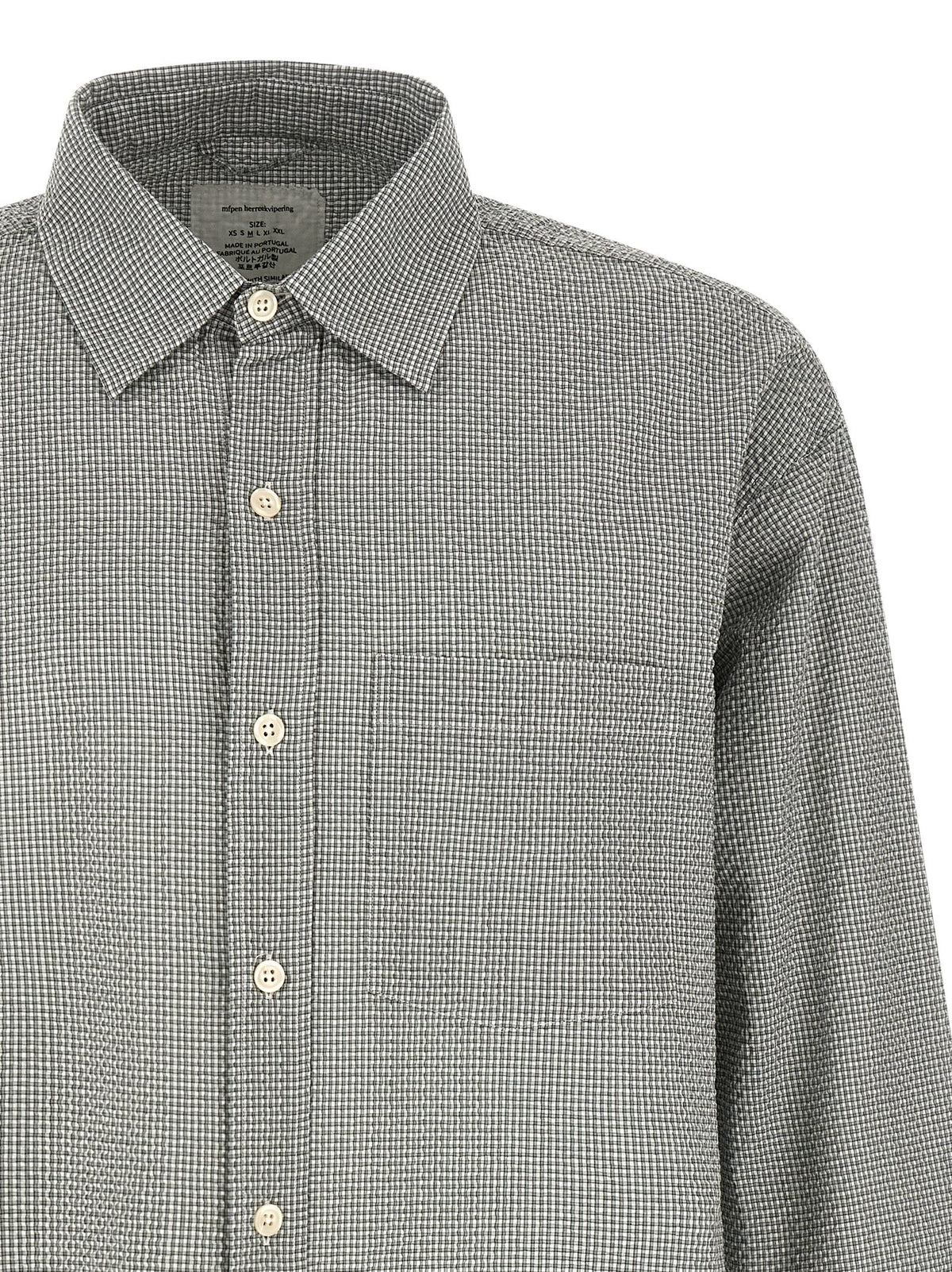 MFPEN Bicolor Cotton Blouse - Executive Shirt in Green