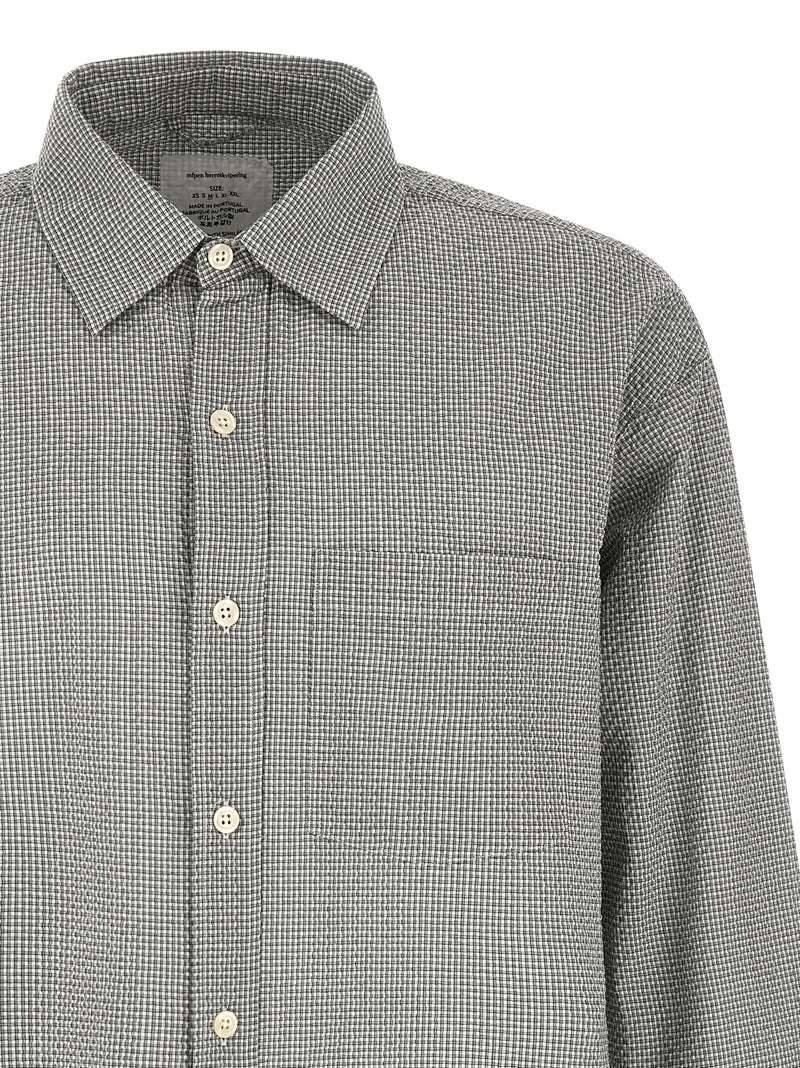 MFPEN Bicolor Cotton Blouse - Executive Shirt in Green