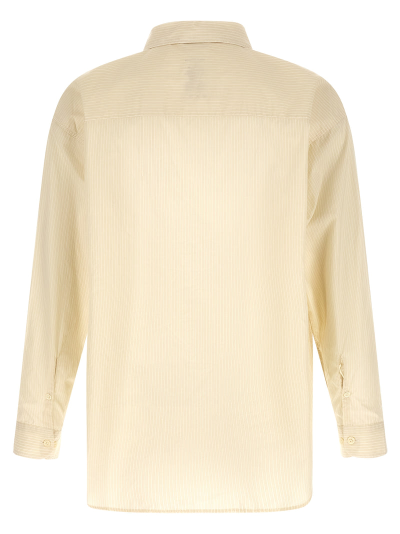 MFPEN Beige Cotton Blouse - Structured Elegance for Men