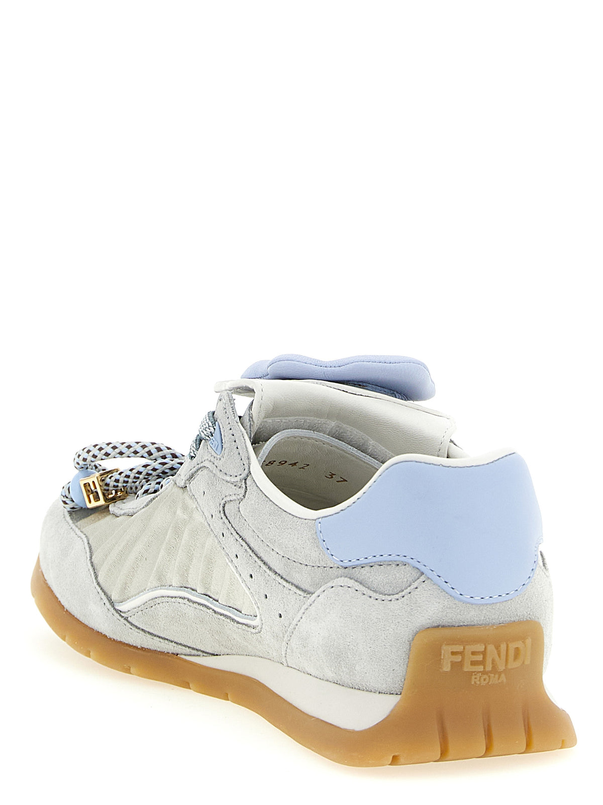 Baskets Fendi en veau gris