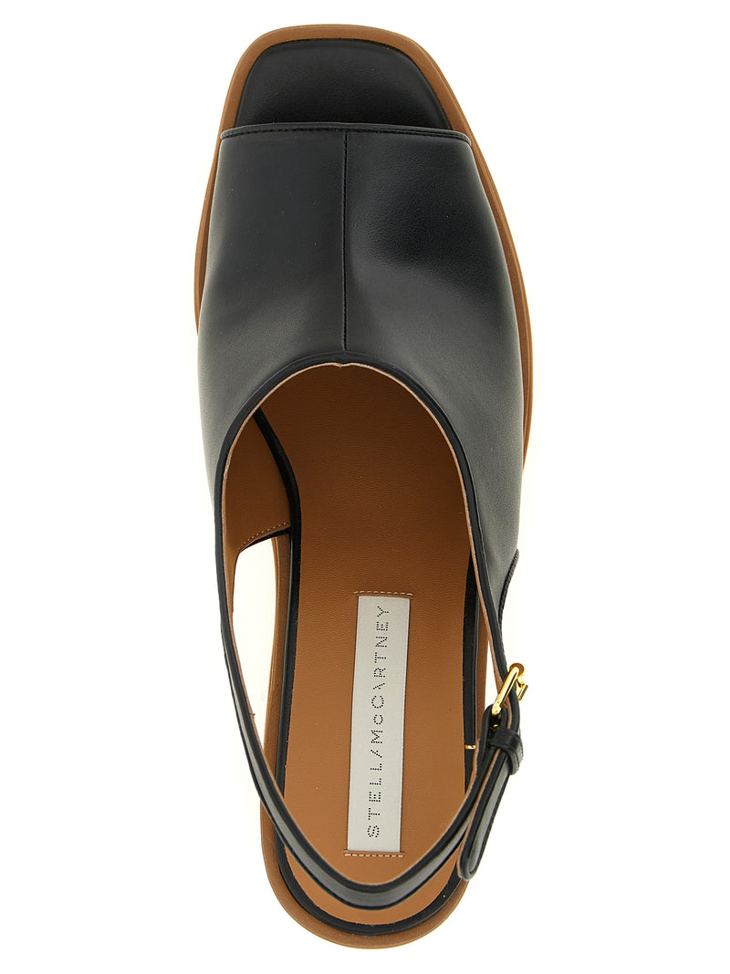 Sandales compensées Stella McCartney en polyuréthane noir