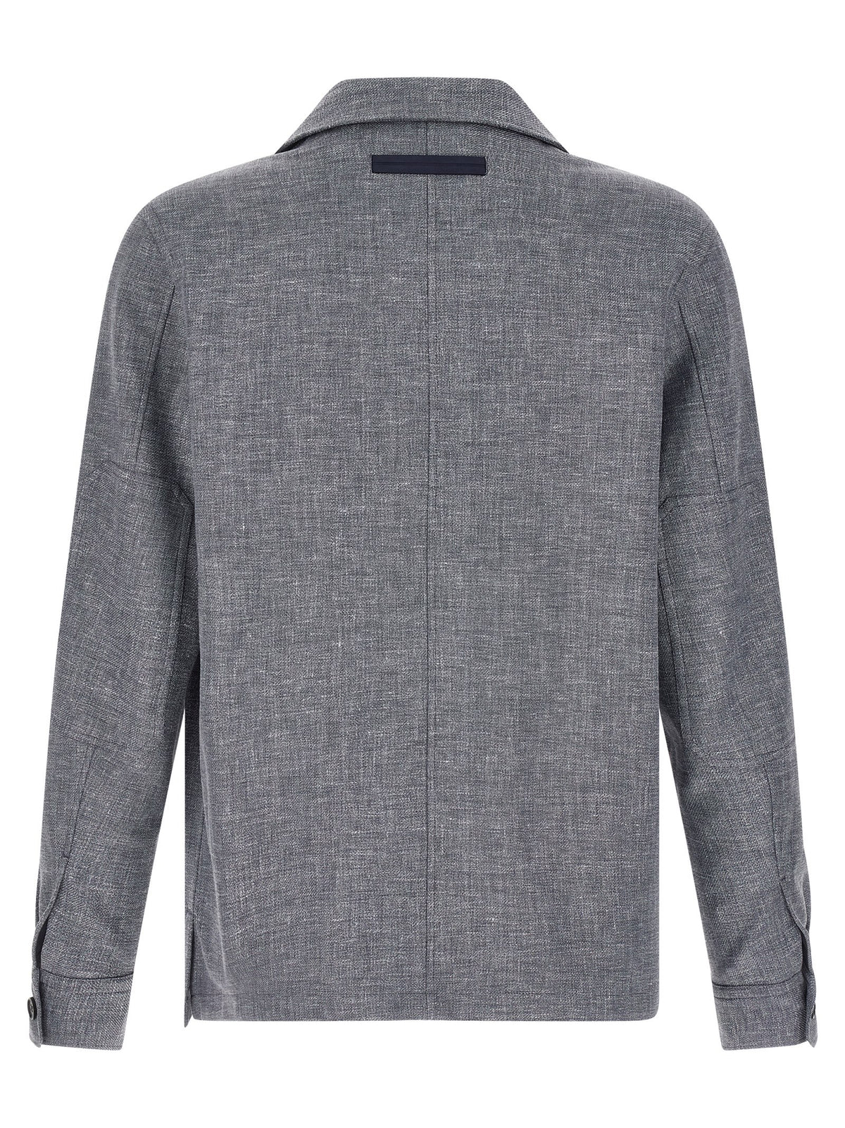 ZEGNA Blue Linen Blouse - Luxurious Overshirt for Men