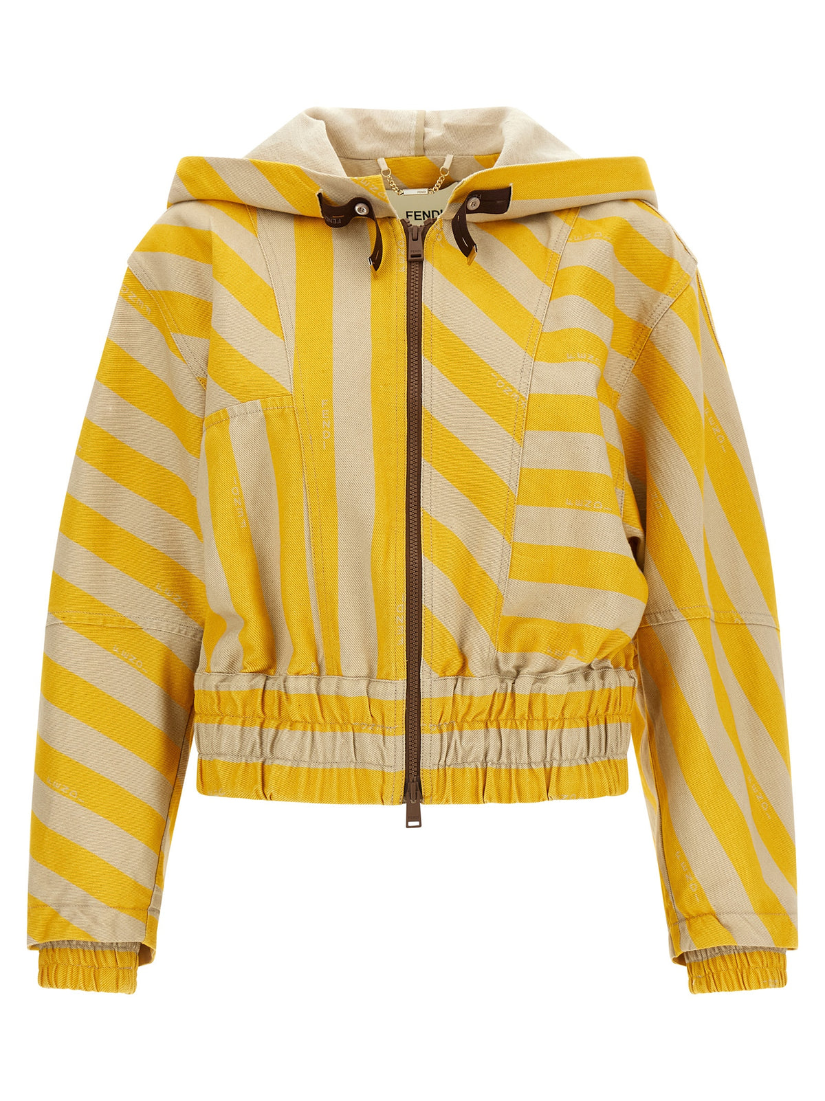 Veste bicolore en coton Fendi