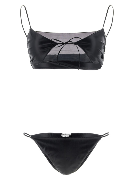 ALLIS Black Polyester Bikini