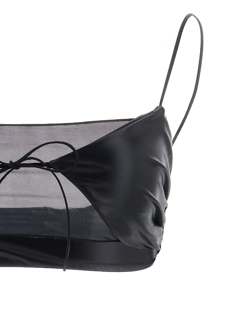 ALLIS Black Polyester Bikini