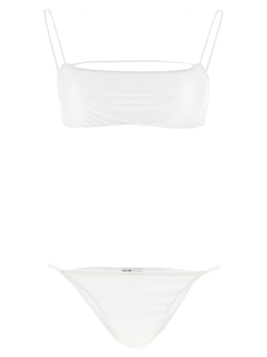 Maillot de bain deux pièces en polyester blanc ALLIS