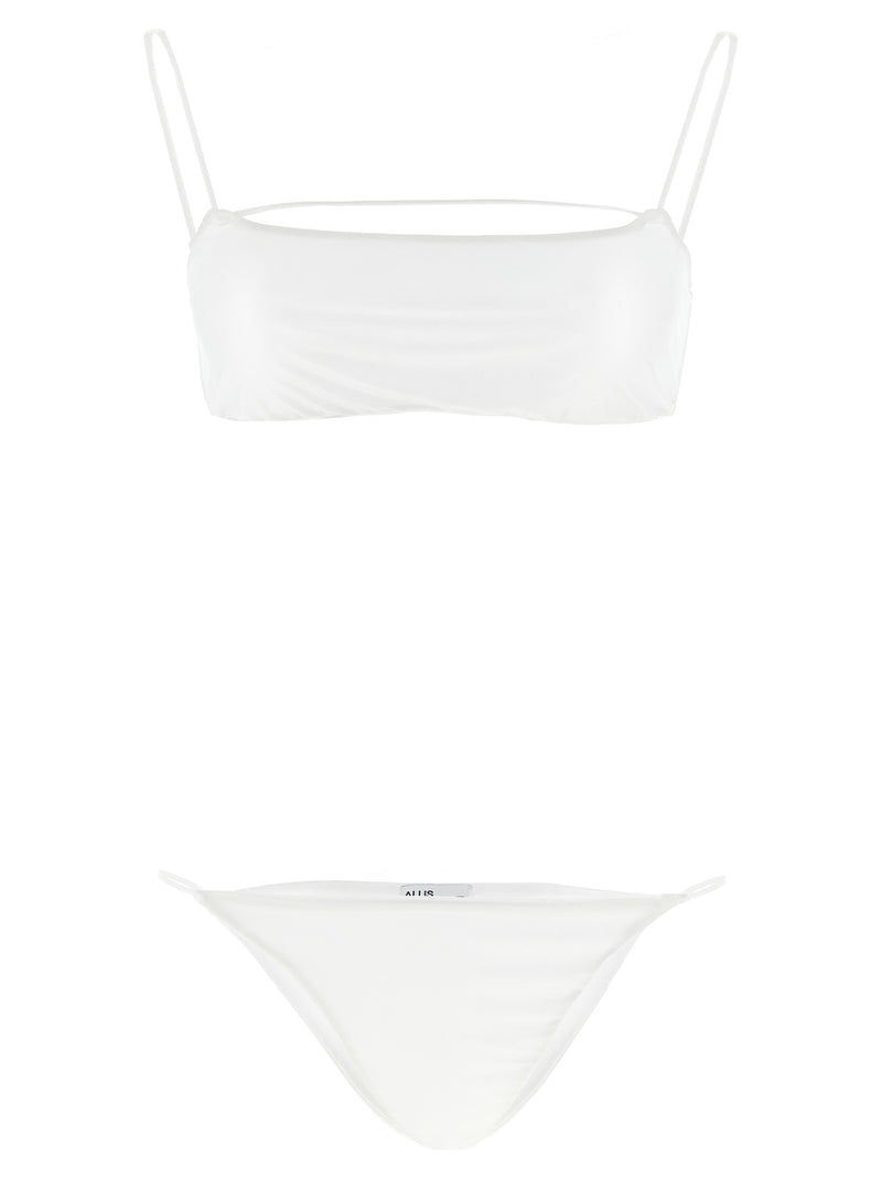 Maillot de bain deux pièces en polyester blanc ALLIS