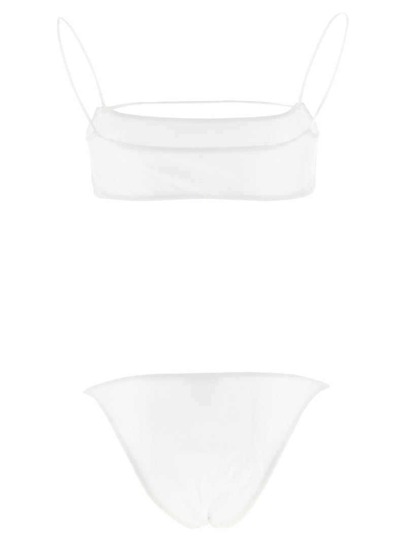 Maillot de bain deux pièces en polyester blanc ALLIS