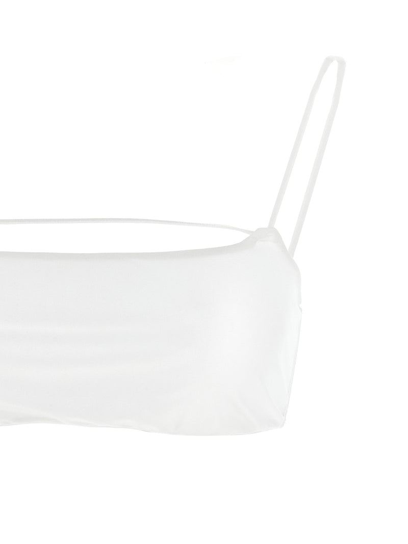 Maillot de bain deux pièces en polyester blanc ALLIS