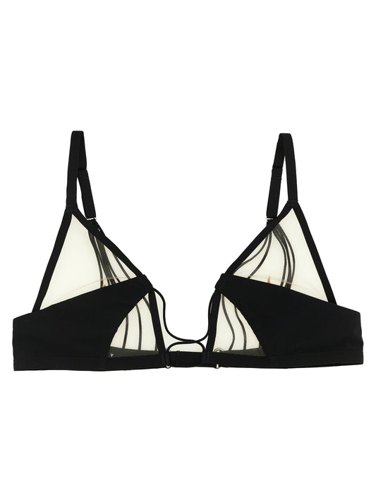 Soutien-gorge en nylon noir Rick Owens