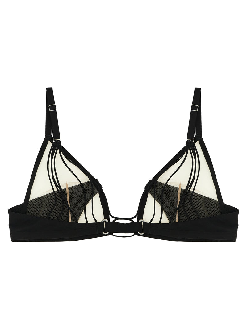 Soutien-gorge en nylon noir Rick Owens