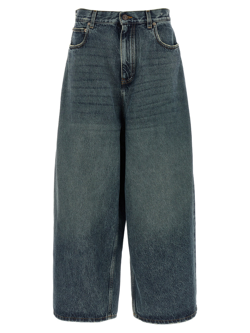 Balenciaga Blue Cotton Relaxed Fit Jeans for Women